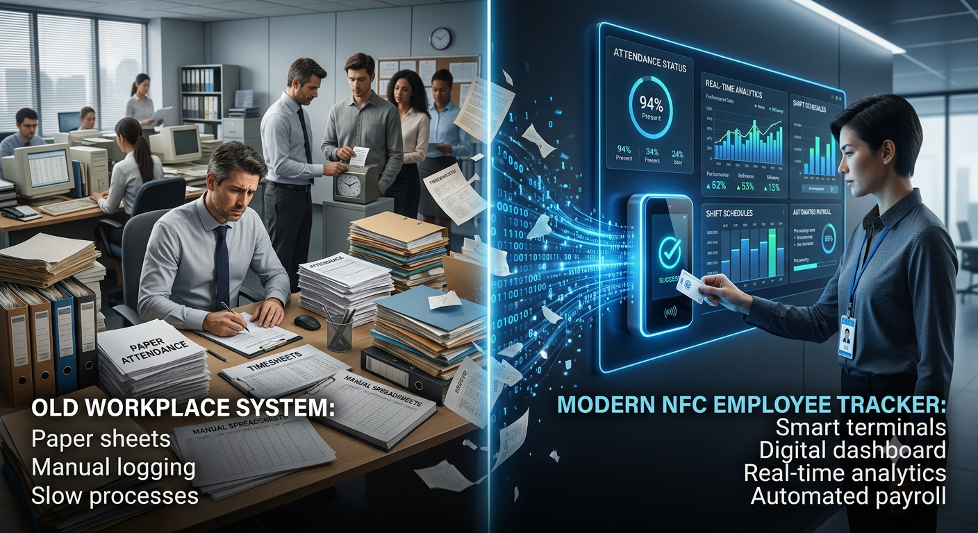 Usporedba papirnate evidencije i modernog NFC sustava